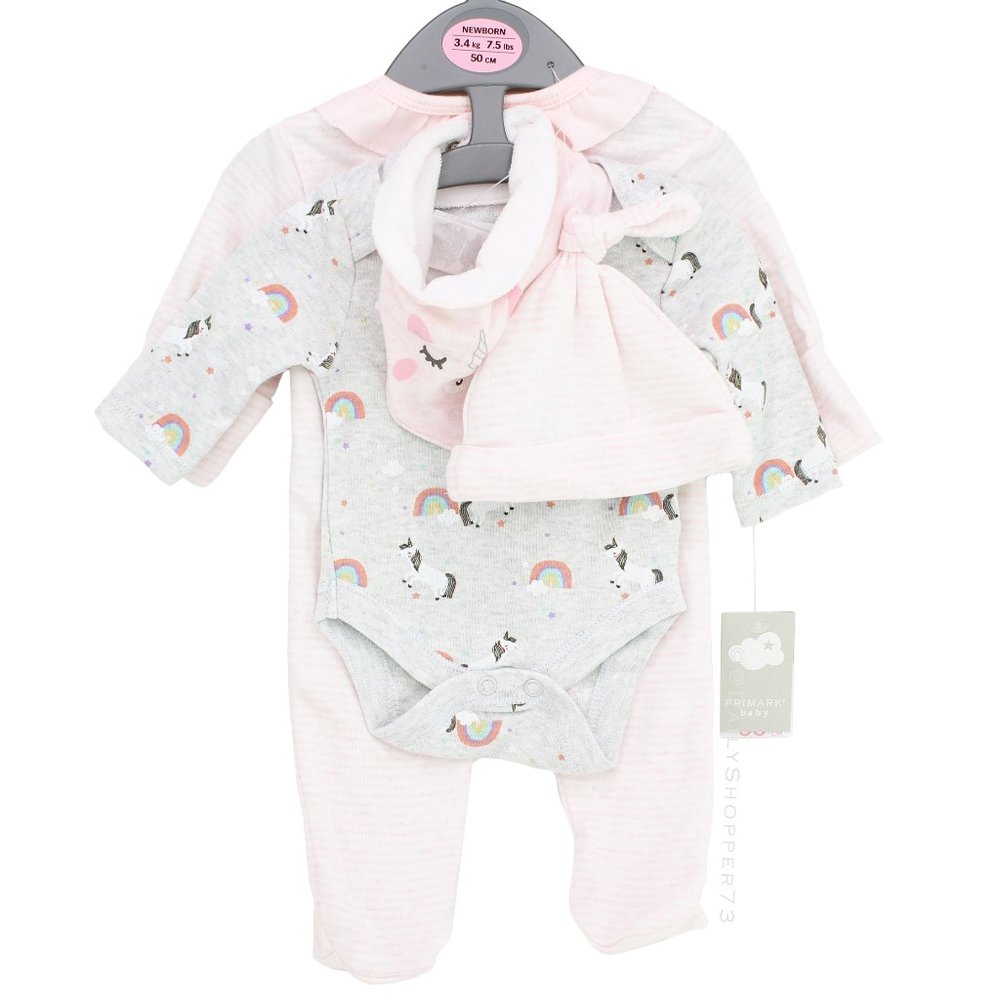 Primark Baby "Born to be a Unicorn" 4-Piece Set